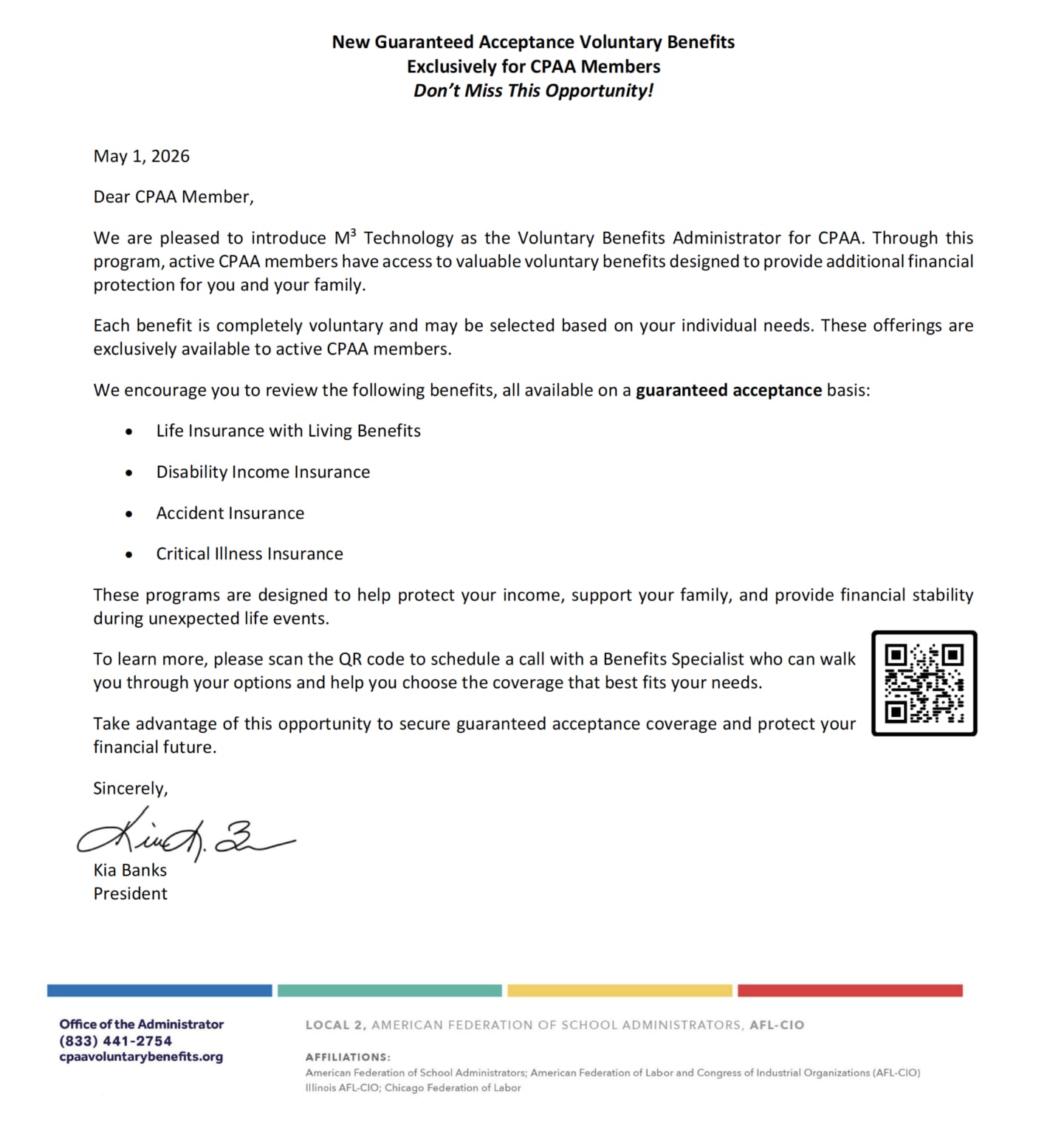 Message to members, published by the source site as an image. No text transcript is available.